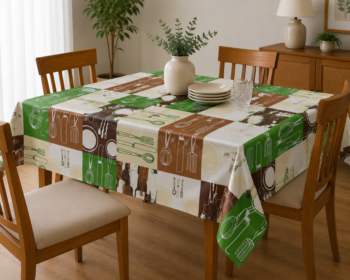 Mantel Ecocuero Estampado Con Felpa 1.45x2.00 MTS