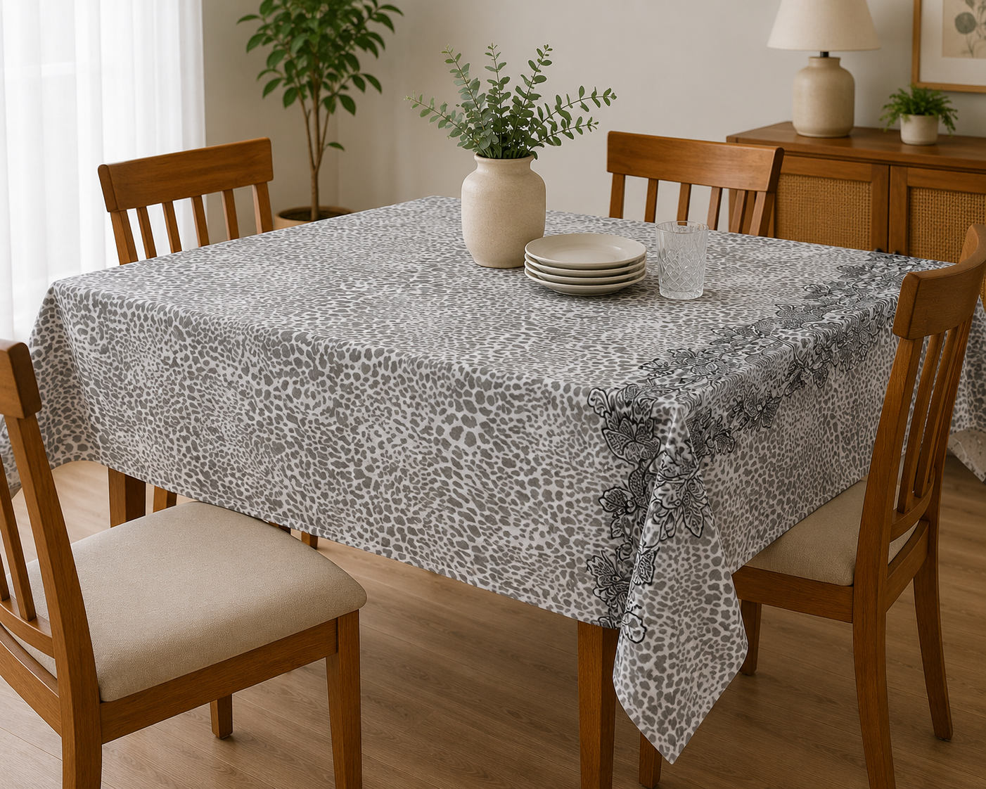 Mantel Ecocuero Estampado Con Felpa 1.45x2.00 MTS