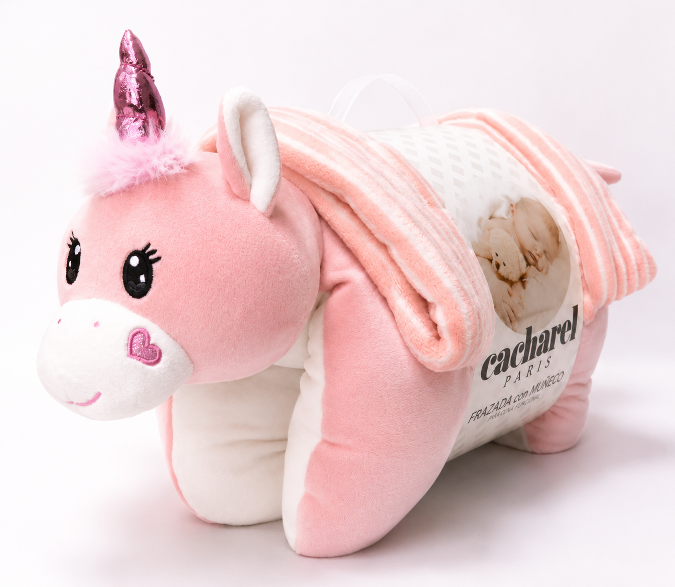 Frazada Con Almohada Muñeco Cacharel