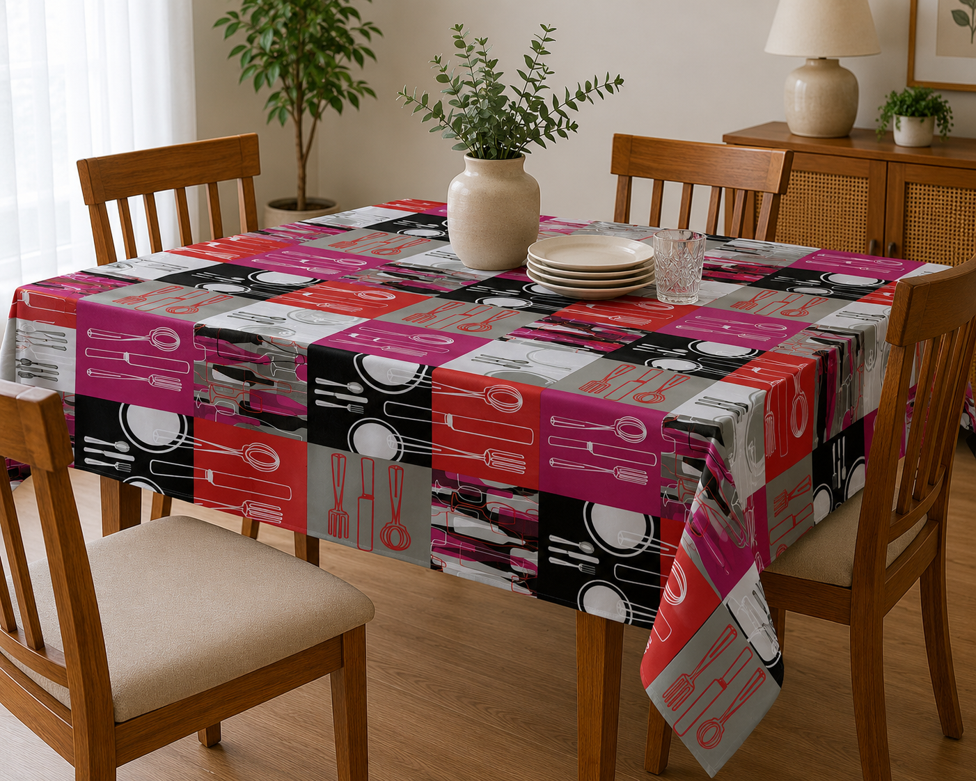 Mantel Ecocuero Estampado Con Felpa 1.45x2.00 MTS