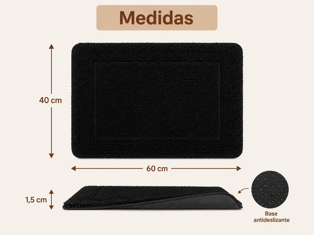 Set de cortina baño 12 ganchos + alfombra antideslizante