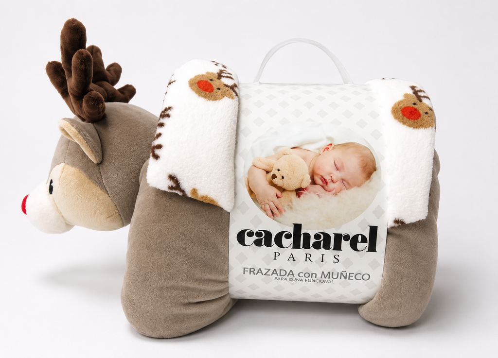 Frazada Con Almohada Muñeco Cacharel