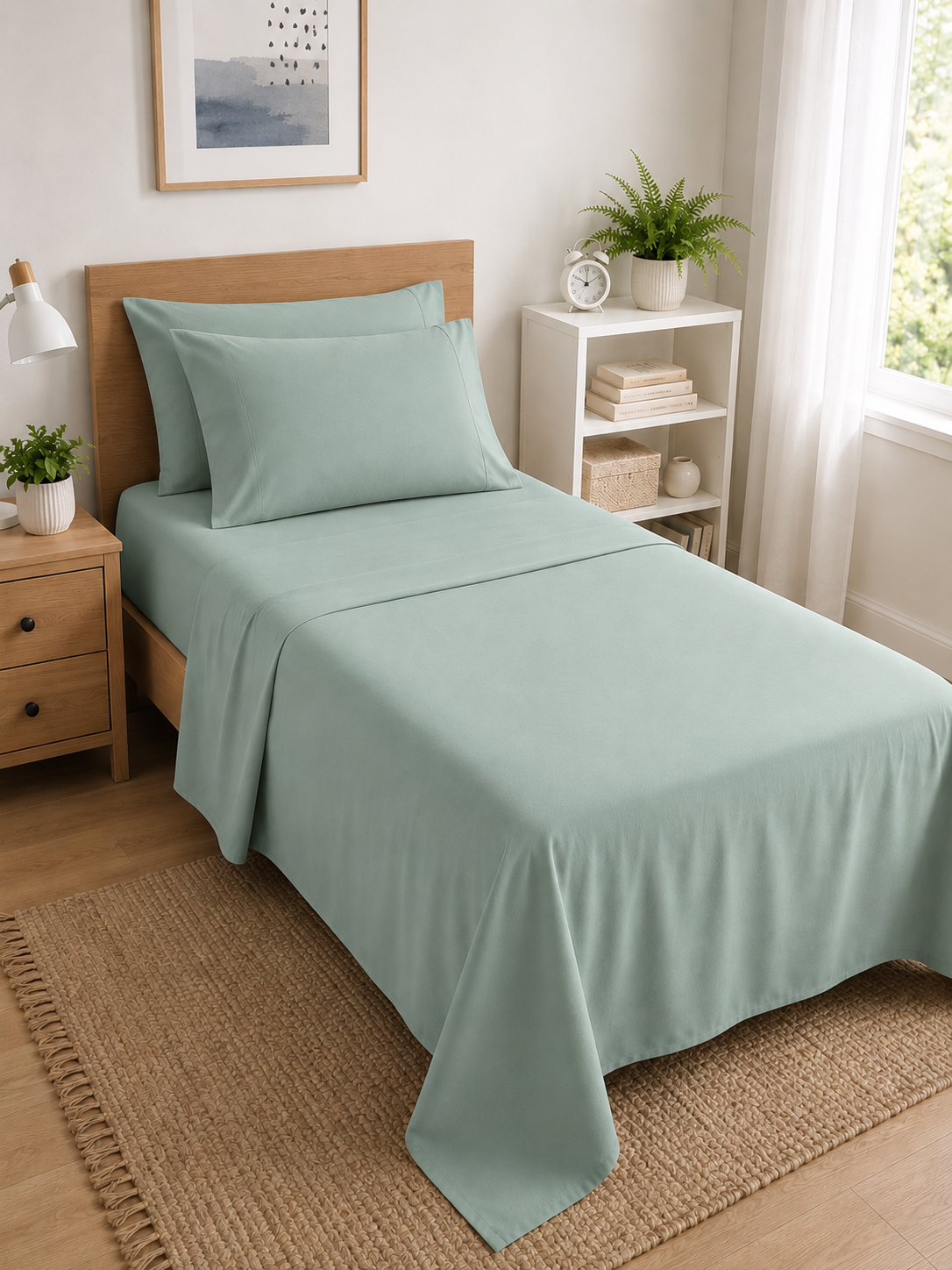 Juego De Sabanas Twin Cotton Touch 800 Hilos