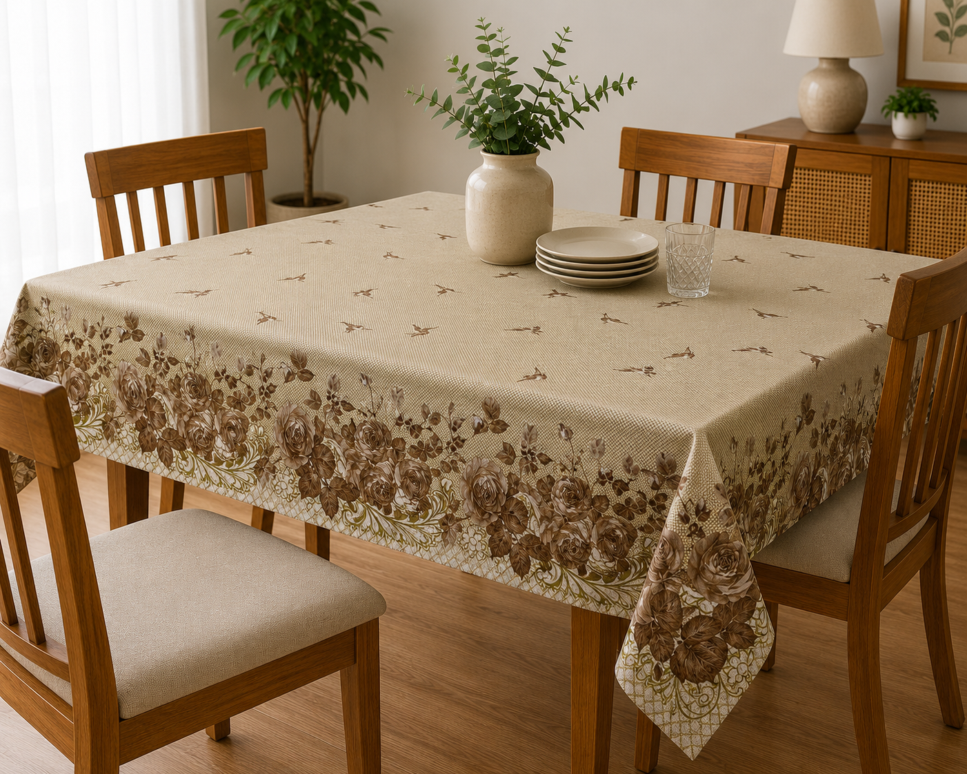 Mantel Ecocuero Estampado Con Felpa 1.45x2.00 MTS