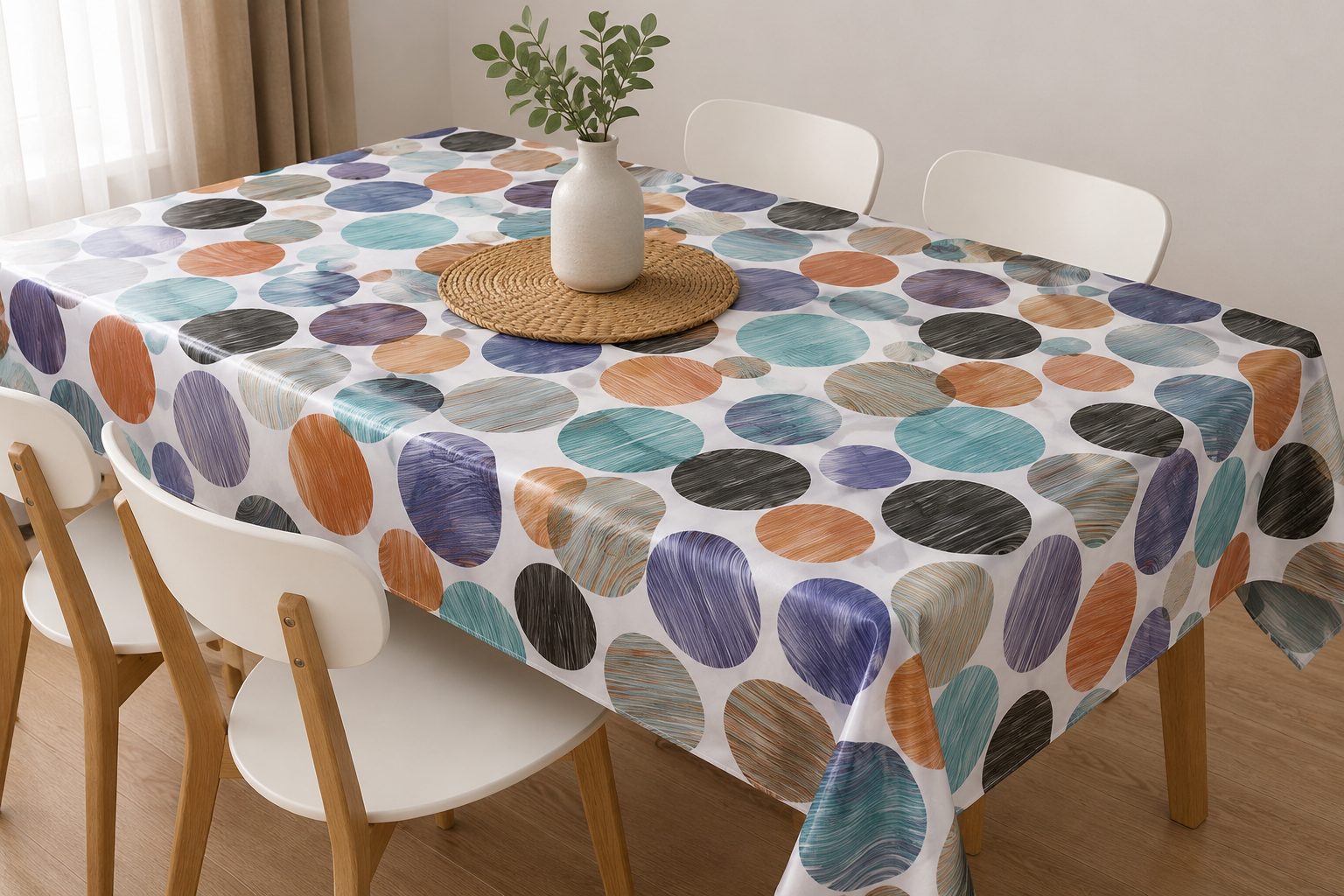Mantel Ecocuero Estampado Con Felpa 1.45x2.00 MTS
