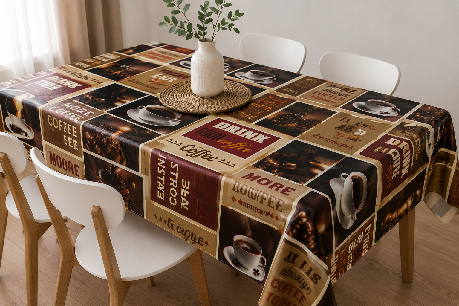 Mantel Ecocuero Estampado Con Felpa 1.45x2.00 MTS