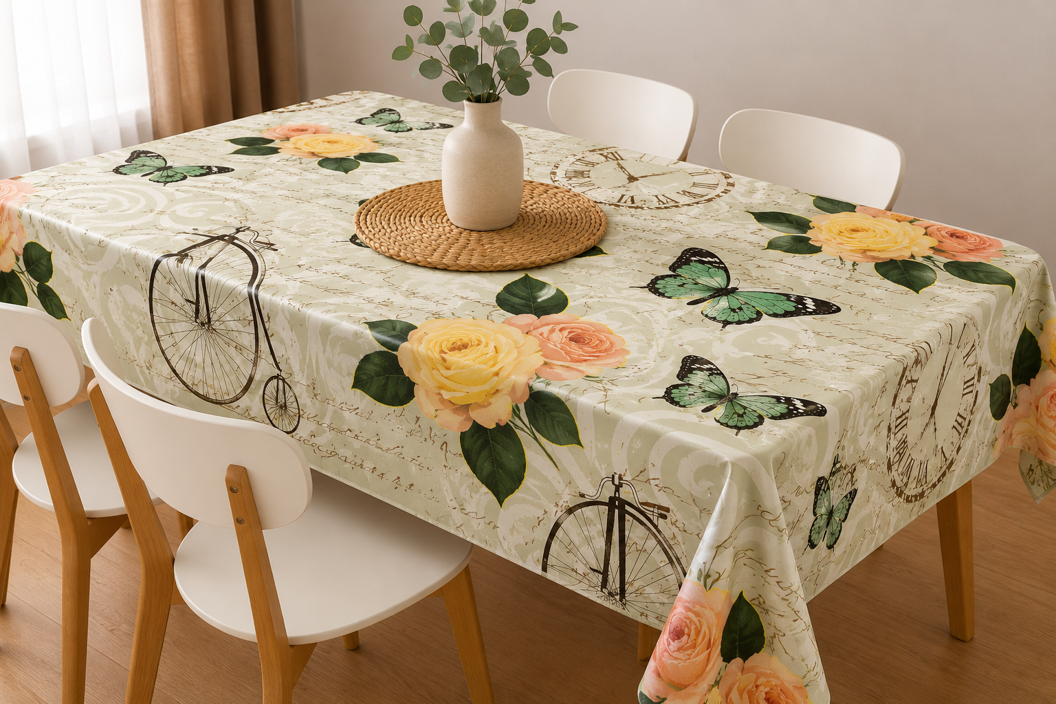 Mantel Ecocuero Estampado Con Felpa 1.45x2.00 MTS