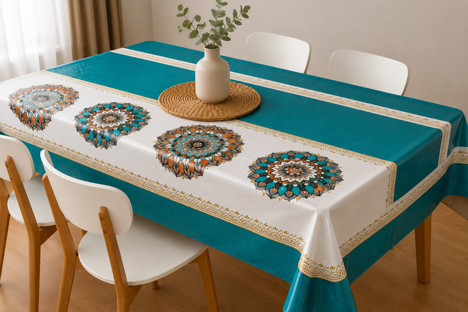Mantel Ecocuero Estampado Con Felpa 1.45x2.00 MTS