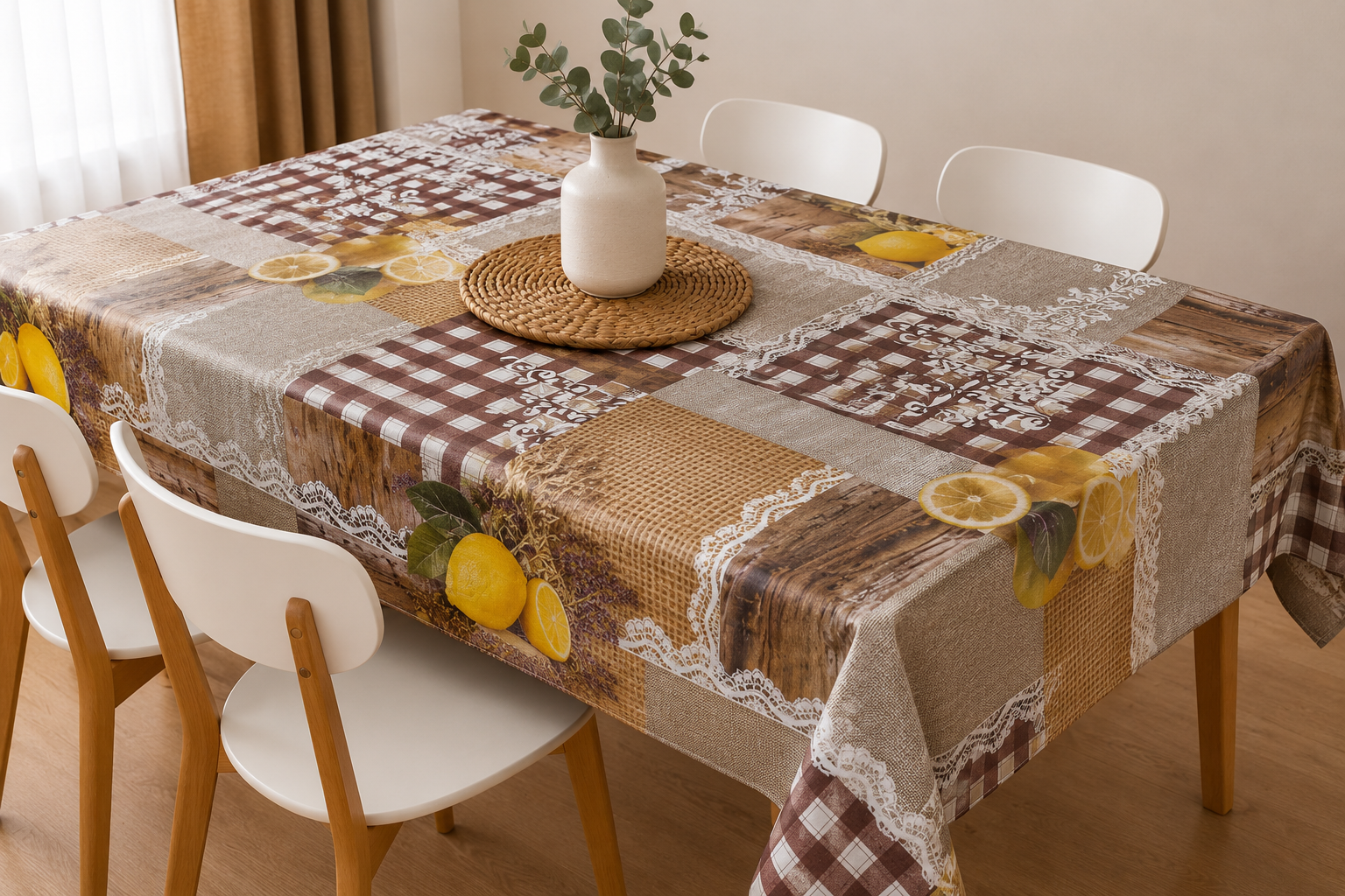 Mantel Ecocuero Estampado Con Felpa 1.45x2.00 MTS