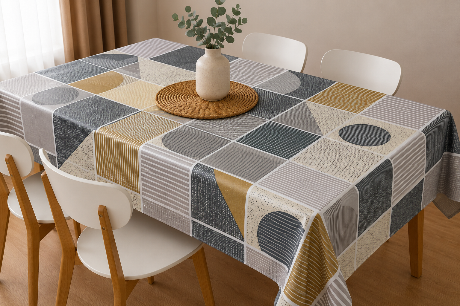 Mantel Ecocuero Estampado Con Felpa 1.45x2.00 MTS